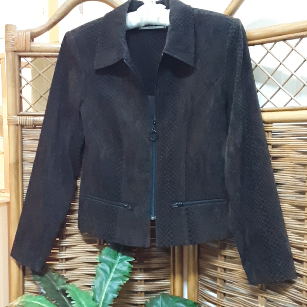 Snake Skin Zip Jacket